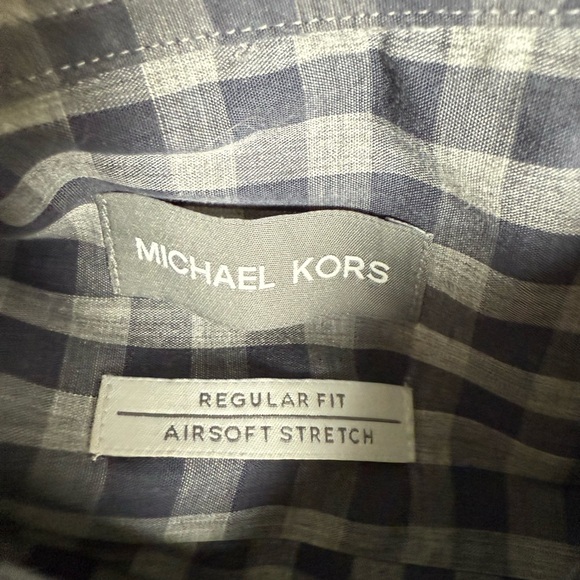 Michael Kors Gray‎ Men's Checkered Shirt XL - Picture 2 of 6